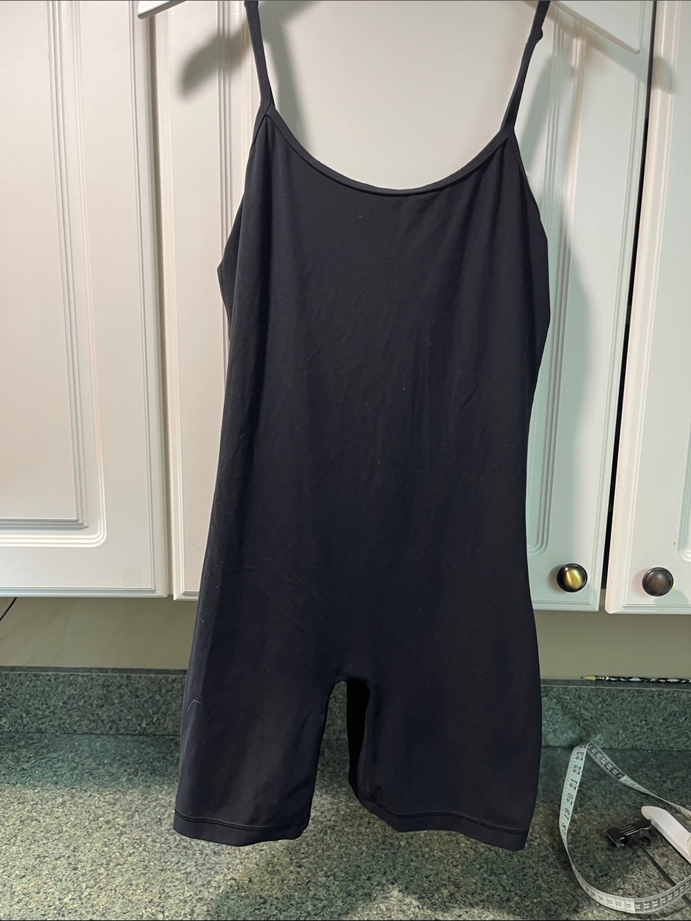 Aritzia TNACTION Black Spaghetti-Strap Short Romper